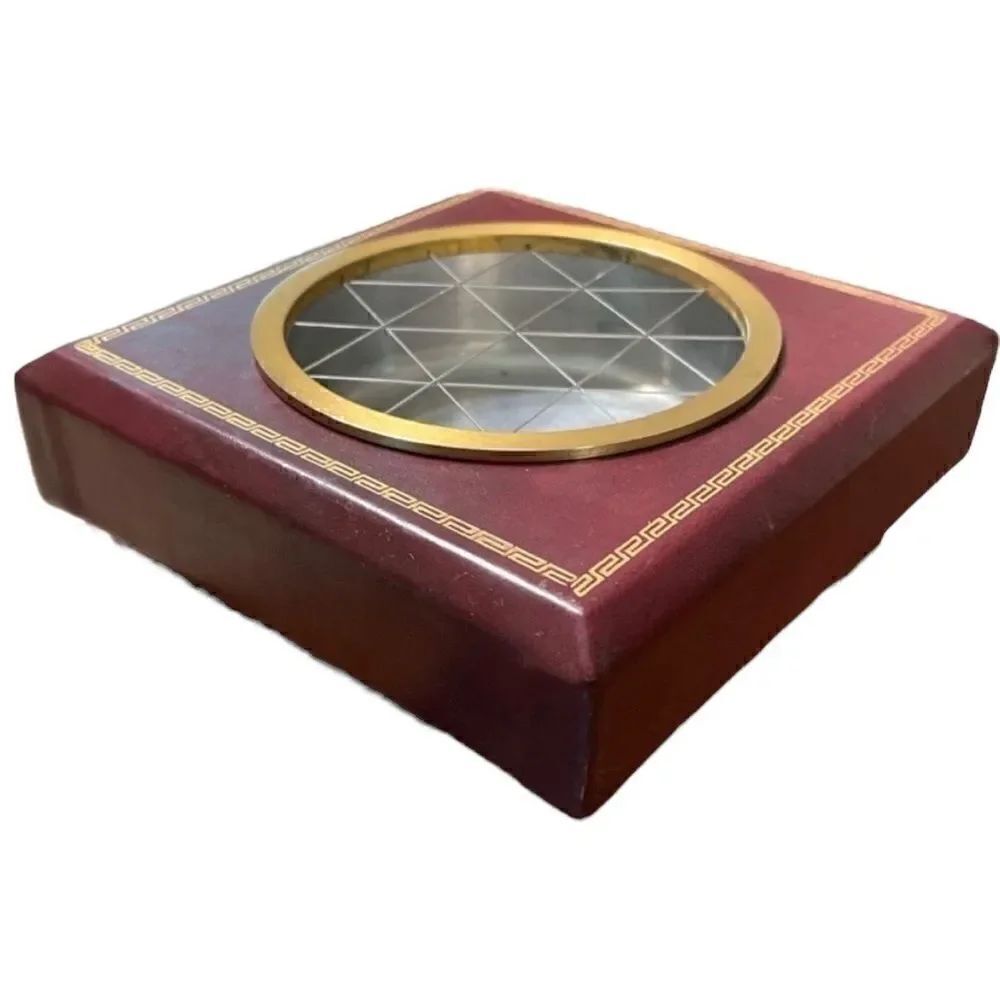 Vintage Leather bound Ashtray 